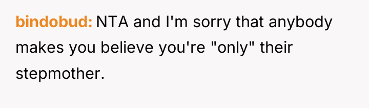 bindobud NTA and I'm sorry that anybody makes you believe...