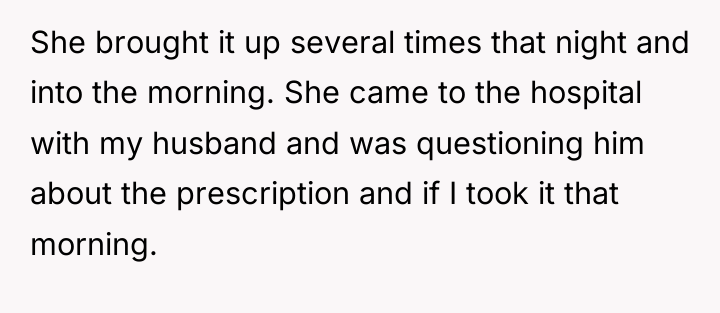 She brought it up several times that night and into...