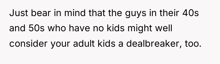 Just bear in mind that the guys in their 40s...