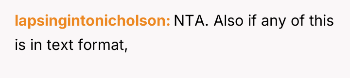 lapsingintonicholson NTA. Also if any of this is in text...