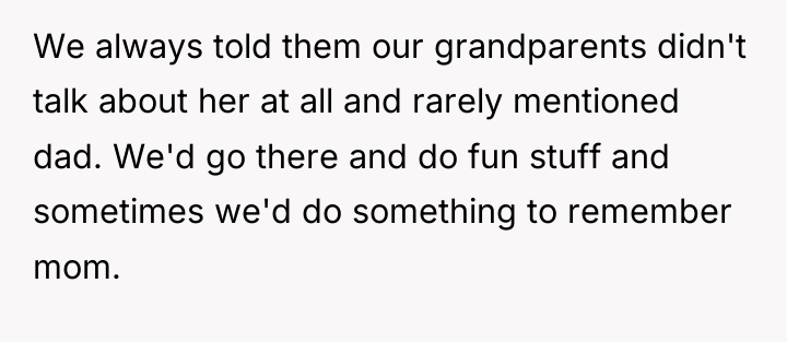 We always told them our grandparents didn't talk about her...