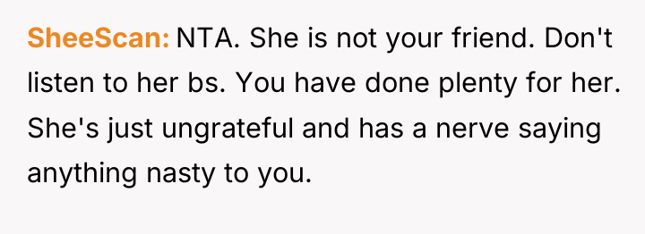 SheeScan NTA. She is not your friend. Don't listen to...