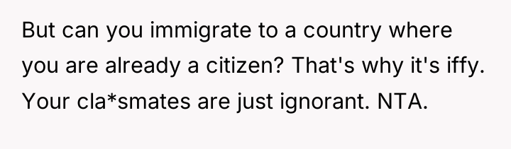 But can you immigrate to a country where you are...