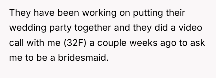 They have been working on putting their wedding party together...
