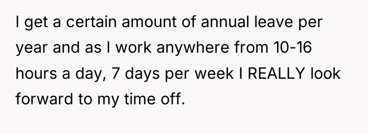 I get a certain amount of annual leave per year...