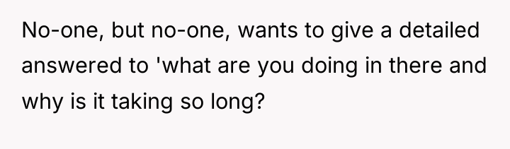 No-one, but no-one, wants to give a detailed answered to...