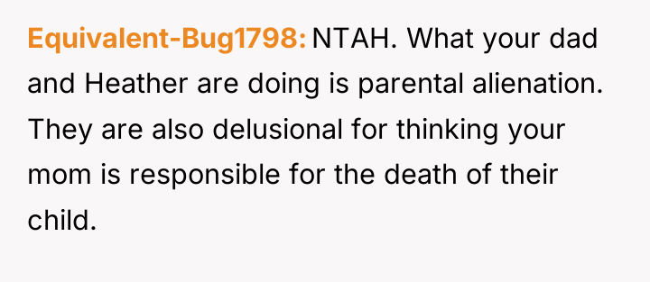Equivalent-Bug1798 NTAH. What your dad and Heather are doing is...