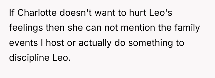 If Charlotte doesn't want to hurt Leo's feelings then she...