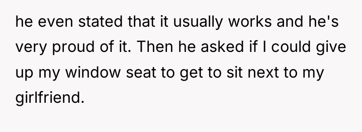 he even stated that it usually works and he's very...