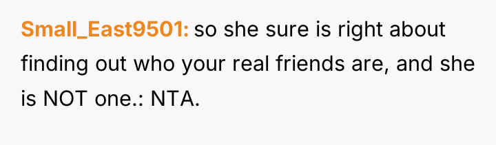 Small_East9501 so she sure is right about finding out who...