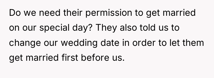 Do we need their permission to get married on our...