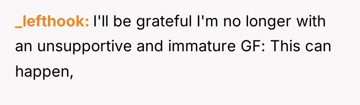_lefthook I'll be grateful I'm no longer with an unsupportive...