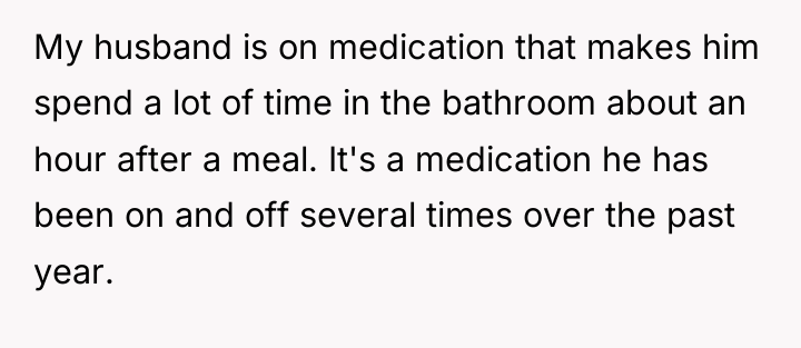 My husband is on medication that makes him spend a...