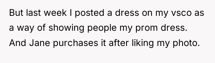 But last week I posted a dress on my vsco...