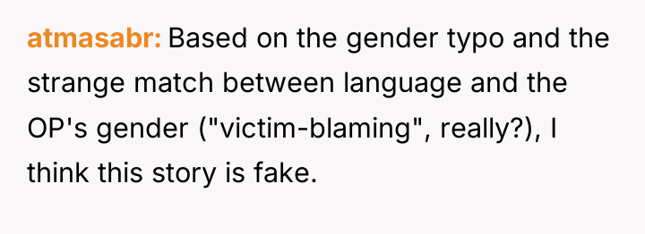 atmasabr Based on the gender typo and the strange match...