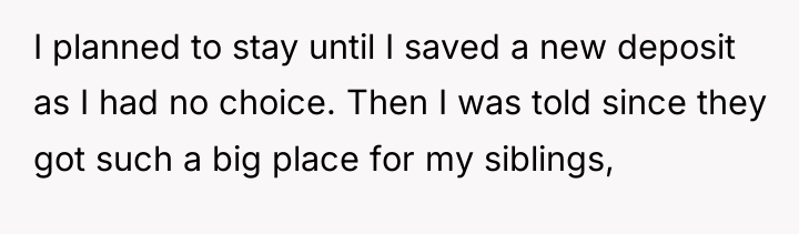 I planned to stay until I saved a new deposit...