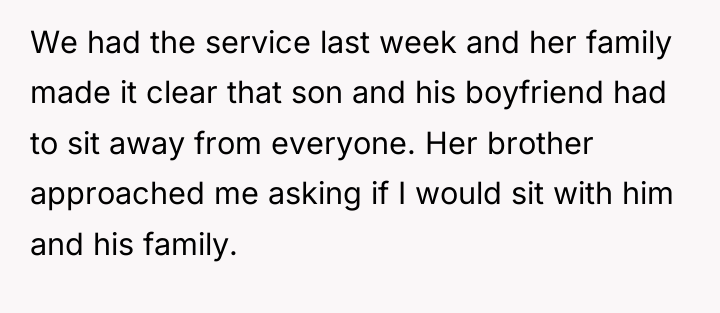 We had the service last week and her family made...