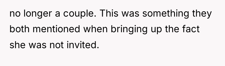 no longer a couple. This was something they both mentioned...