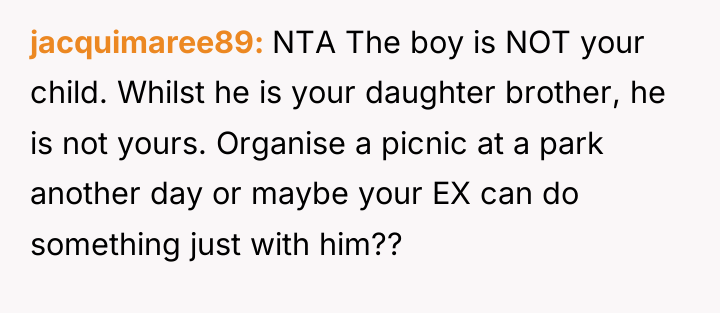 jacquimaree89 NTA The boy is NOT your child. Whilst he...