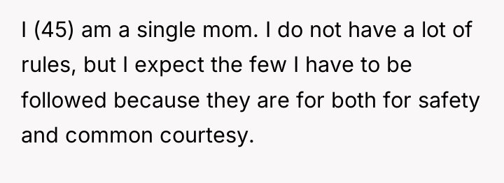 I (45) am a single mom. I do not have...