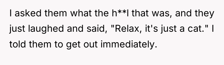 I asked them what the h**l that was, and they...