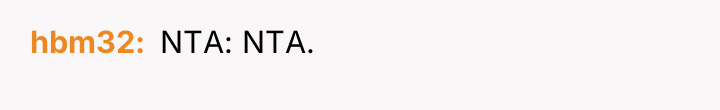 hbm32 NTA: NTA.
