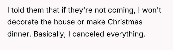 I told them that if they're not coming, I won't...