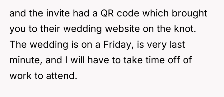 and the invite had a QR code which brought you...