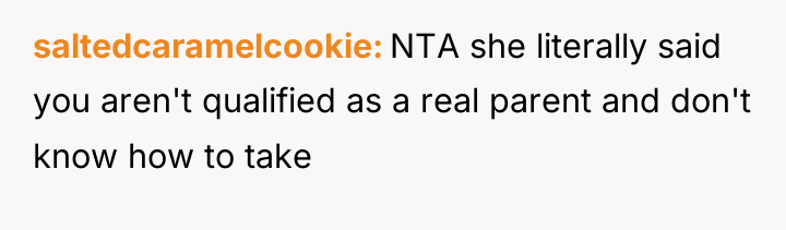 saltedcaramelcookie NTA she literally said you aren't qualified as a...