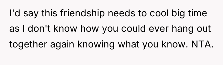 I'd say this friendship needs to cool big time as...