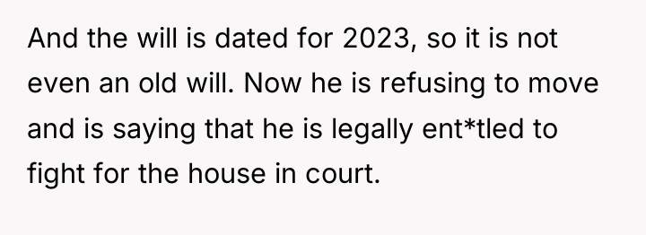 And the will is dated for 2023, so it is...