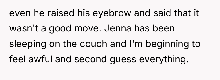 even he raised his eyebrow and said that it wasn't...