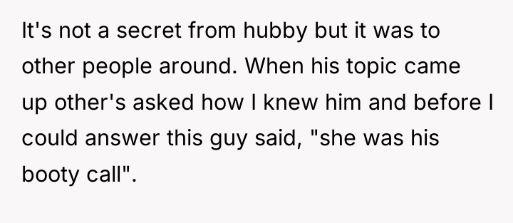 It's not a secret from hubby but it was to...