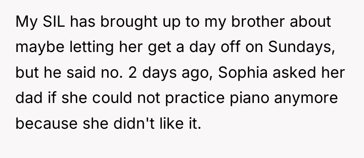 My SIL has brought up to my brother about maybe...