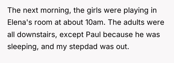The next morning, the girls were playing in Elena's room...