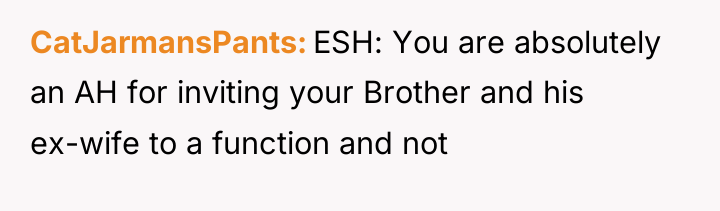 CatJarmansPants ESH: You are absolutely an AH for inviting your...