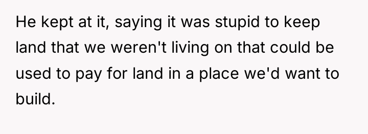 He kept at it, saying it was stupid to keep...
