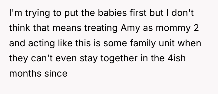 I'm trying to put the babies first but I don't...