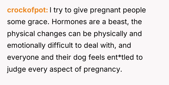 crockofpot I try to give pregnant people some grace. Hormones...