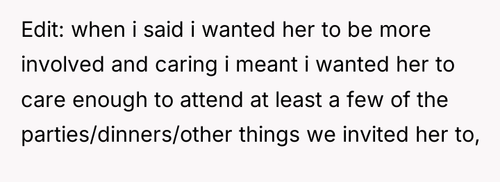 Edit: when i said i wanted her to be more...
