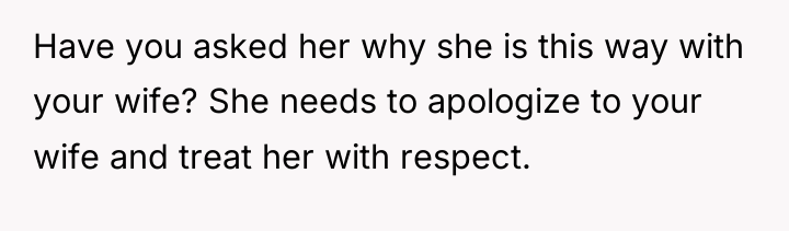 Have you asked her why she is this way with...