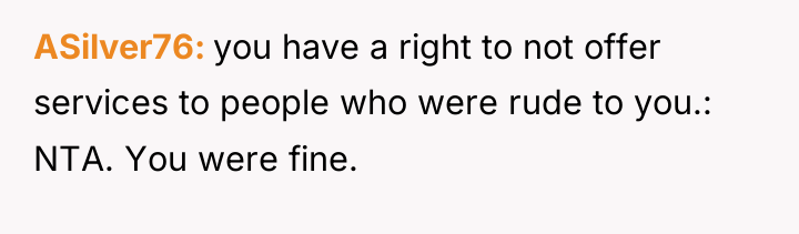 ASilver76 you have a right to not offer services to...