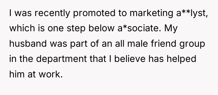 I was recently promoted to marketing a**lyst, which is one...