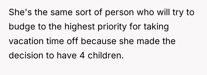 She's the same sort of person who will try to...