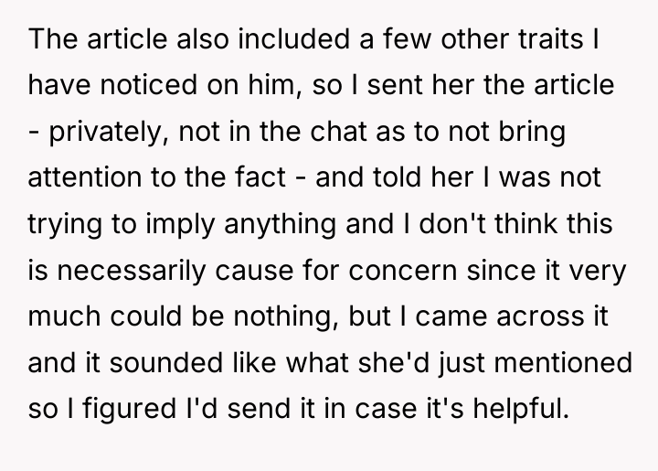 The article also included a few other traits I have...