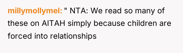 millymollymel " NTA: We read so many of these on...