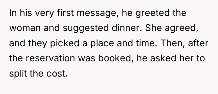 In his very first message, he greeted the woman and...