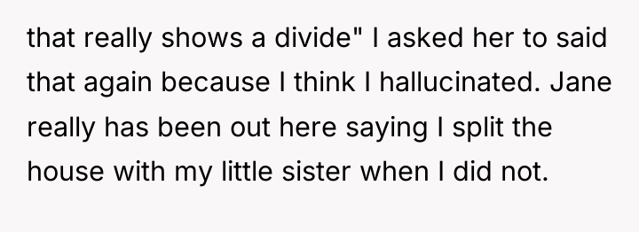 that really shows a divide" I asked her to said...