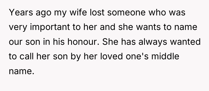 Years ago my wife lost someone who was very important...