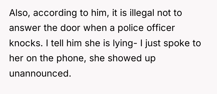 Also, according to him, it is illegal not to answer...